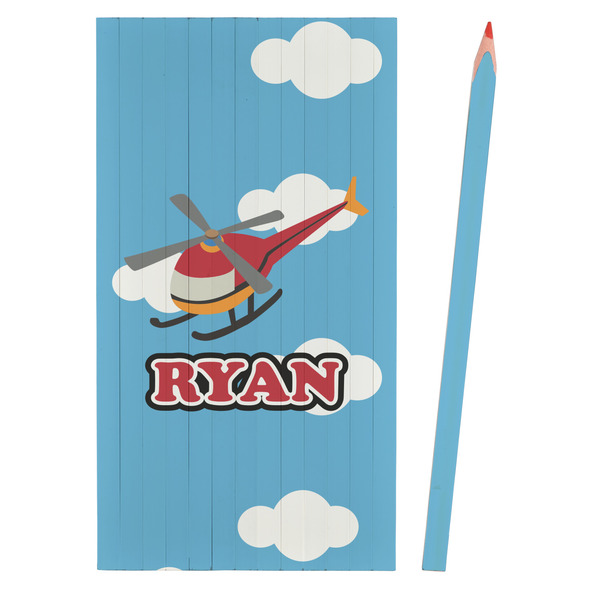 Helicopter Colored Pencils - Front View