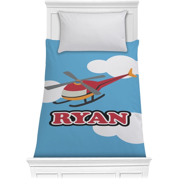Custom Helicopter Comforter - Twin (Personalized)