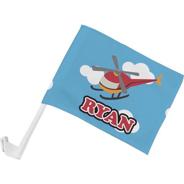 Custom Helicopter Car Flag - Small w/ Name or Text