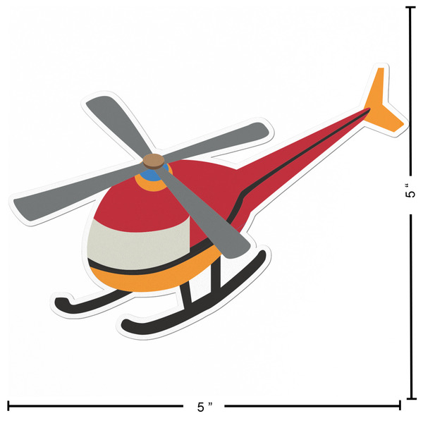 Helicopter Custom Shape Iron On Patches - L - APPROVAL