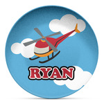 Helicopter Microwave Safe Plastic Plate - Composite Polymer (Personalized)