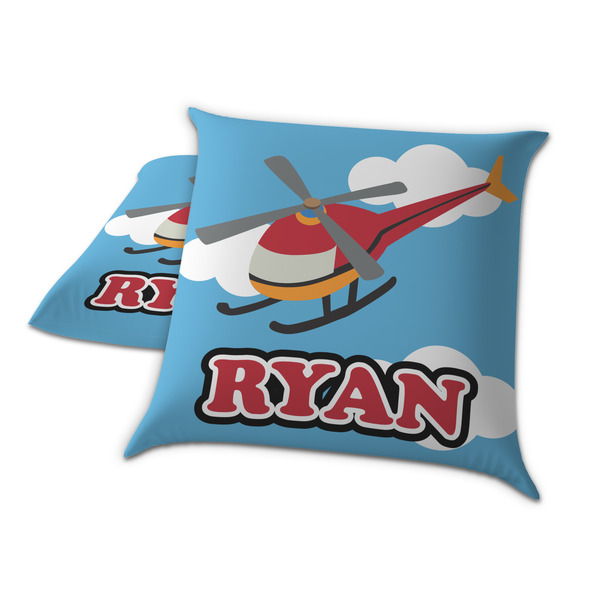 Helicopter Decorative Pillow Case - TWO