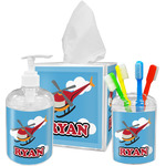 Helicopter Acrylic Bathroom Accessories Set w/ Name or Text