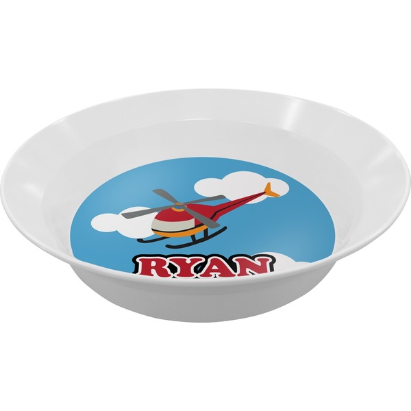Custom Helicopter Melamine Bowl (Personalized)
