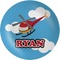 Helicopter Design Melamine Plate (Personalized)