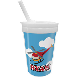 Helicopter Sippy Cup with Straw (Personalized)