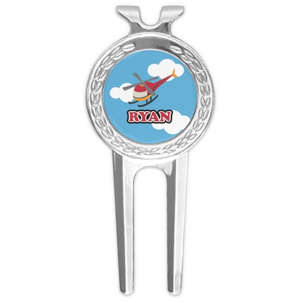 Custom Helicopter Golf Divot Tool & Ball Marker (Personalized)
