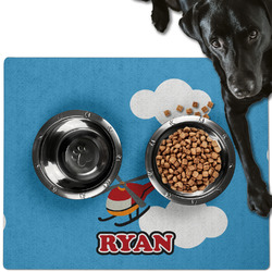 Helicopter Dog Food Mat - Large w/ Name or Text