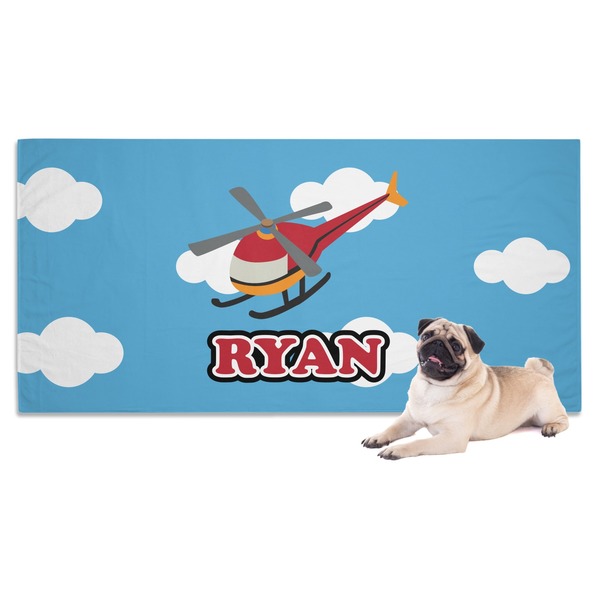 Custom Helicopter Dog Towel (Personalized)