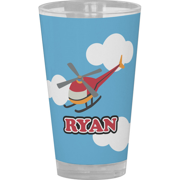 Custom Helicopter Pint Glass - Full Color (Personalized)