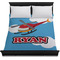 Helicopter Duvet Cover - Queen - On Bed - No Prop