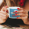 Helicopter Espresso Cup - 6oz (Double Shot) LIFESTYLE (Woman hands cropped)