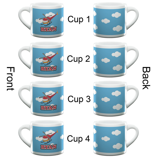 Helicopter Espresso Cup - 6oz (Double Shot Set of 4) APPROVAL