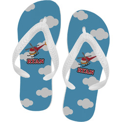 Helicopter Flip Flops - Medium (Personalized)
