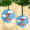 Helicopter Frosted Glass Ornament - MAIN PARENT