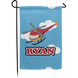 Helicopter Small Garden Flag - Double Sided w/ Name or Text