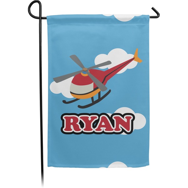 Custom Helicopter Small Garden Flag - Double Sided w/ Name or Text