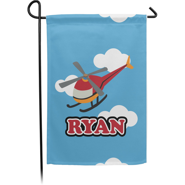 Custom Helicopter Small Garden Flag - Single Sided w/ Name or Text