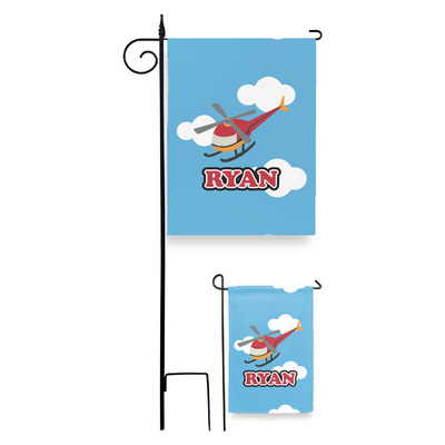 Helicopter Garden Flag (Personalized)