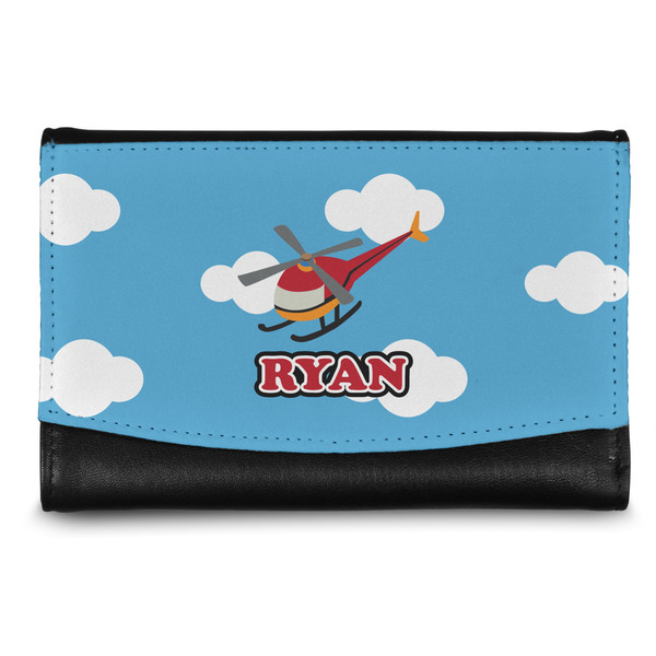 Custom Helicopter Genuine Leather Women's Wallet - Small (Personalized)