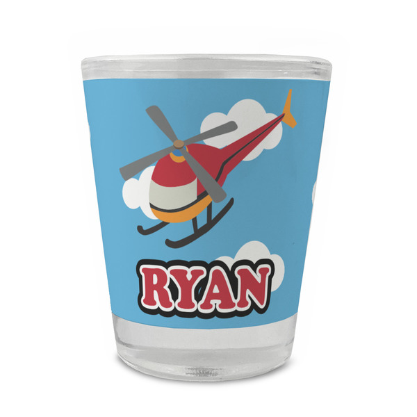 Custom Helicopter Glass Shot Glass - 1.5 oz - Single (Personalized)