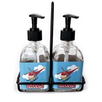Helicopter Glass Soap & Lotion Bottle Set (Personalized)