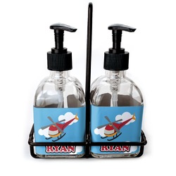 Helicopter Glass Soap & Lotion Bottles (Personalized)