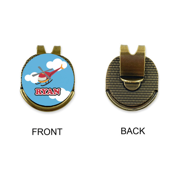 Helicopter Golf Ball Hat Clip Marker - Apvl - GOLD