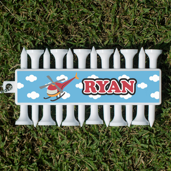 Custom Helicopter Golf Tees & Ball Markers Set (Personalized)
