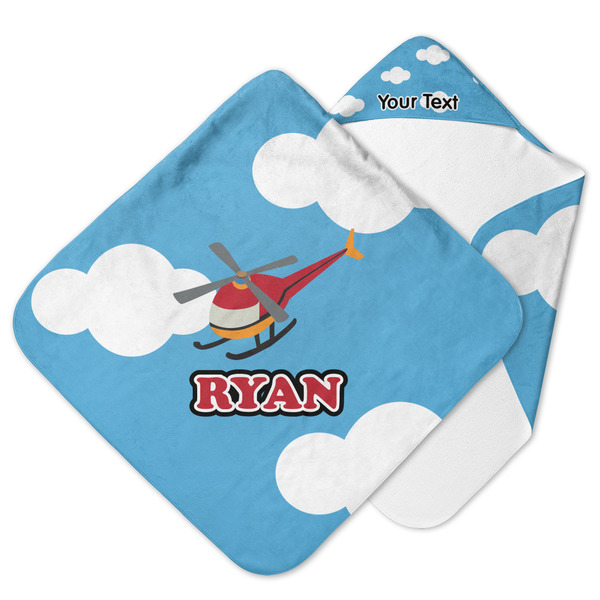 Custom Helicopter Hooded Baby Towel (Personalized)