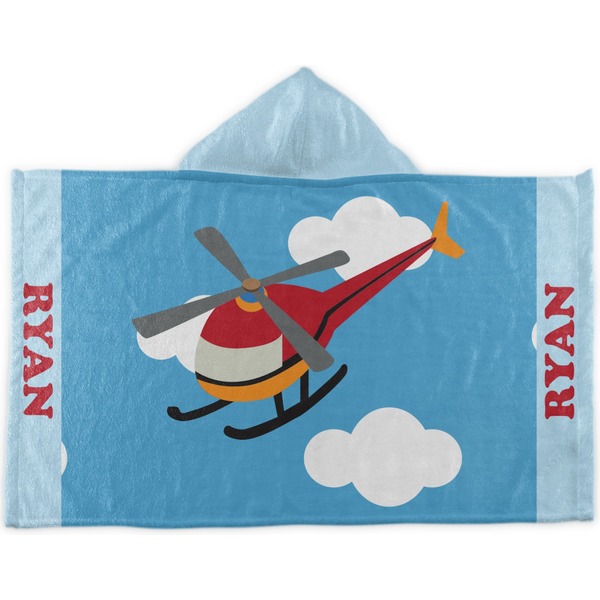 Custom Helicopter Kids Hooded Towel (Personalized)