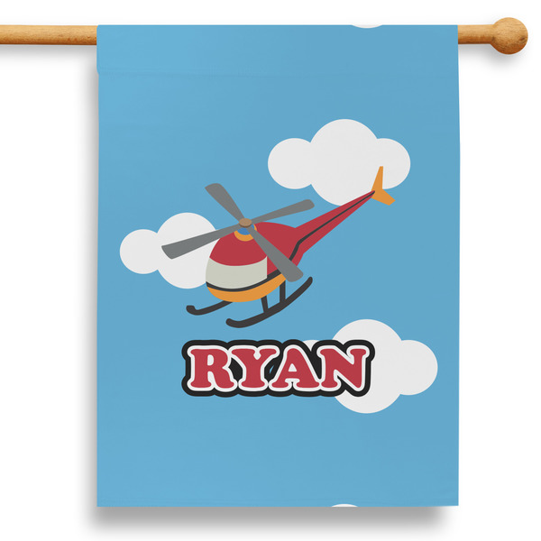 Custom Helicopter 28" House Flag - Single Sided (Personalized)
