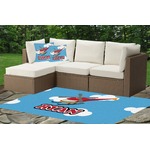 Helicopter Indoor / Outdoor Rug - Custom Size w/ Name or Text