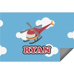 Helicopter Indoor / Outdoor Rug - 6'x8' w/ Name or Text