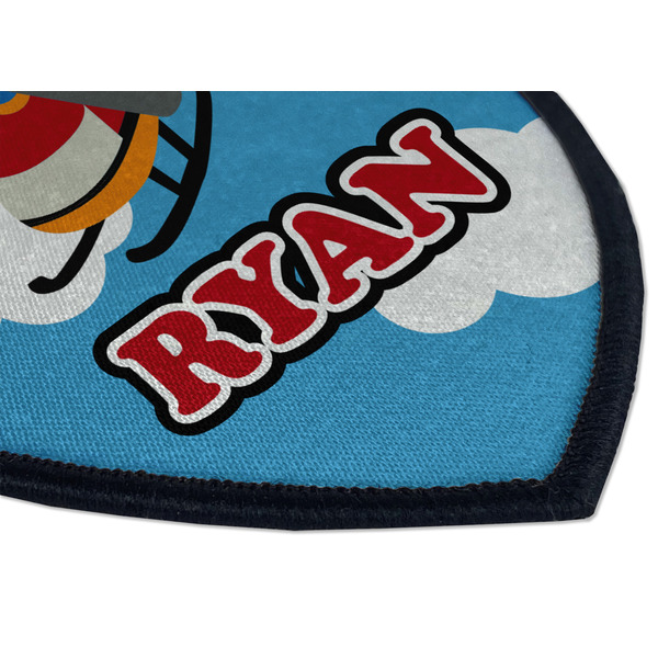 Helicopter Iron on Shield 3 Detail