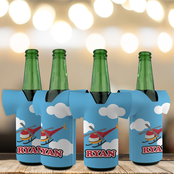 Helicopter Jersey Bottle Cooler - Set of 4 - LIFESTYLE