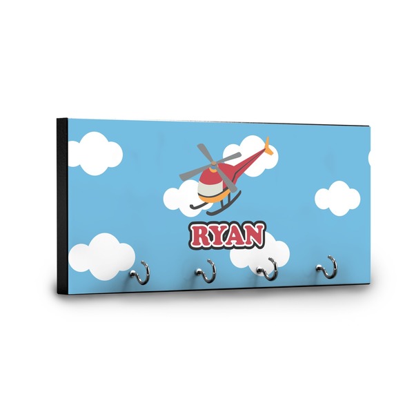 Helicopter Key Hanger - Front View with Hooks