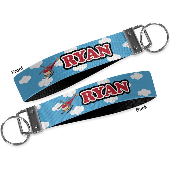 Helicopter Key-chain - Metal and Nylon - Front and Back