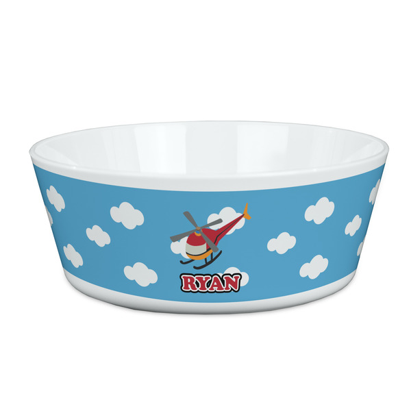 Custom Helicopter Kid's Bowl (Personalized)