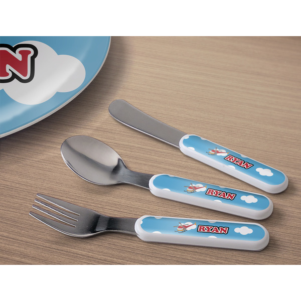 Helicopter Kids Flatware w/ Plate