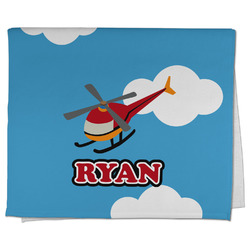 Helicopter Kitchen Towel - Poly Cotton w/ Name or Text