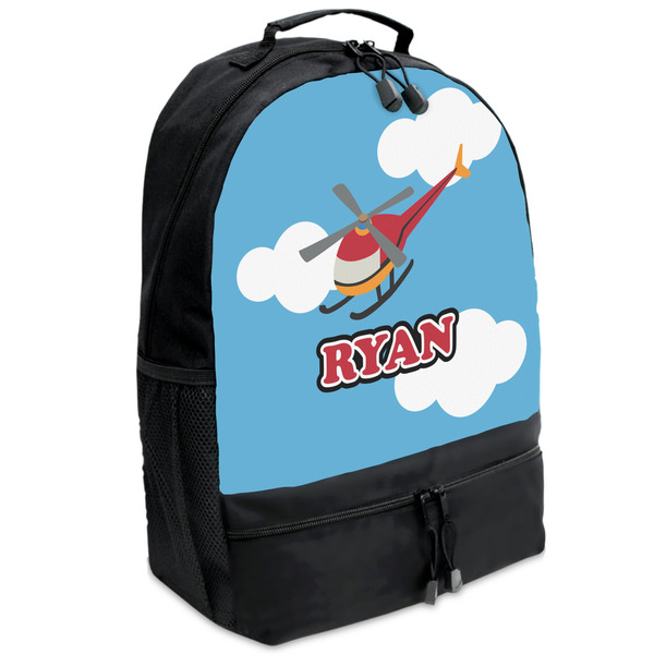 Custom Helicopter Backpacks - Black (Personalized)
