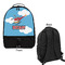 Helicopter Large Backpack - Black - Front & Back View