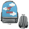 Helicopter Large Backpack - Gray - Front & Back View