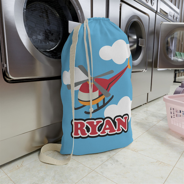 Helicopter Large Laundry Bag - In Context