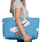 Helicopter Large Rope Tote Bag - In Context View