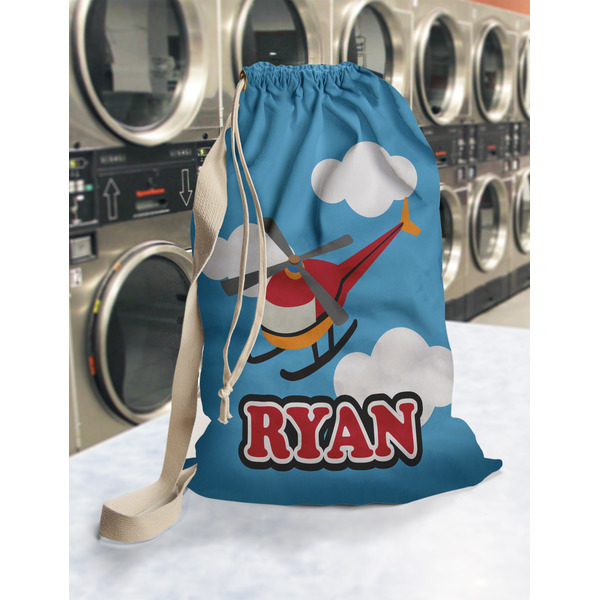 Helicopter Laundry Bag in Laundromat