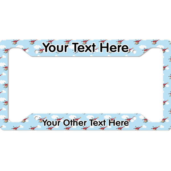 Custom Helicopter License Plate Frame - Style A (Personalized)