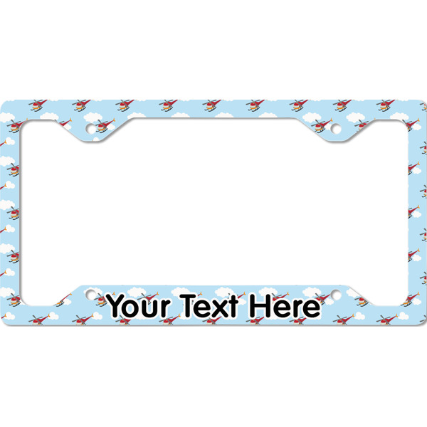 Custom Helicopter License Plate Frame - Style C (Personalized)