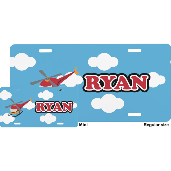 Helicopter License Plate (Sizes)